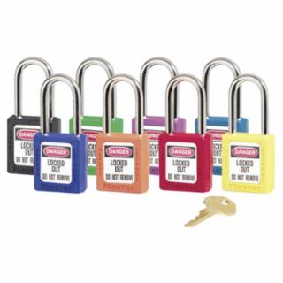 MASTER LOCK® 411PRP Purple Safety Padlock 3"Tall Xenoy Body. 1/4" (1 EA)
