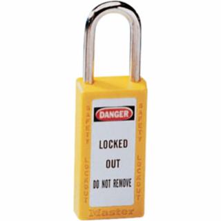 MASTER LOCK® 411YLW 6 Pin Cylinder Safety Lockout Padlock Keyed Diff (1 EA)