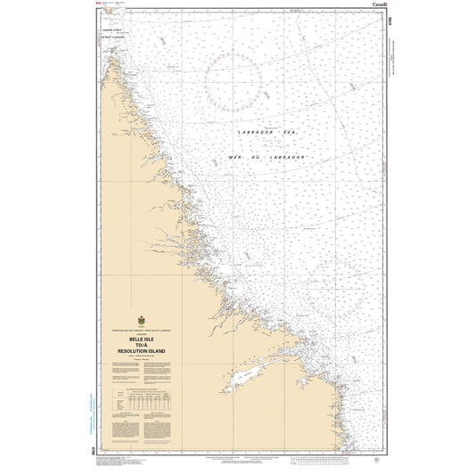 Paradise Clay CAN4700 CHS Chart Belle Isle to/ Resolution Island