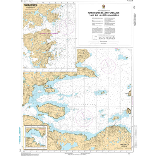 Paradise Clay CAN4712 CHS Chart Plans on the Coast of Labrador/Plans sur la côte du Labrador