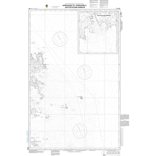 Paradise Clay CAN4744 CHS Chart Approaches to/approches Spotted Island Harbour