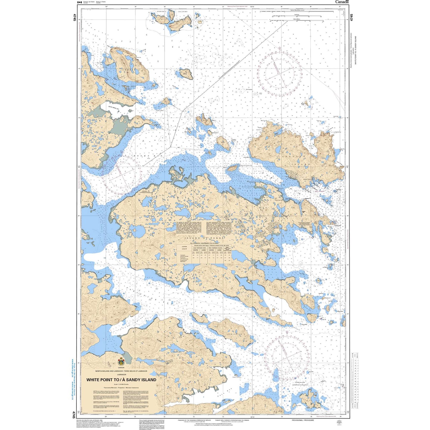 Paradise Clay CAN4745 CHS Chart White Point to/ Sandy Island