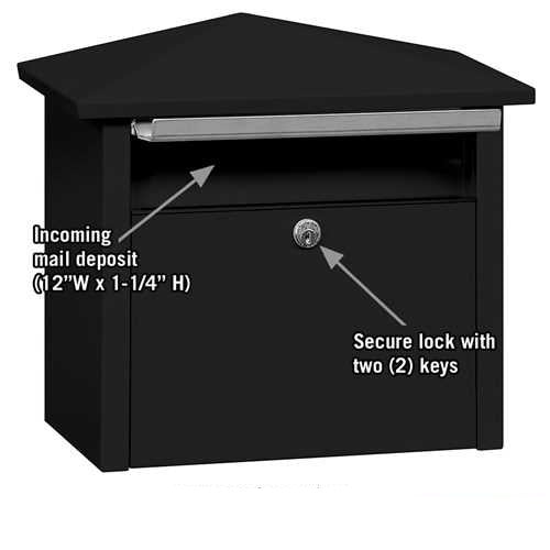 Mailboxes 4750BLK Salsbury Mail House - Black