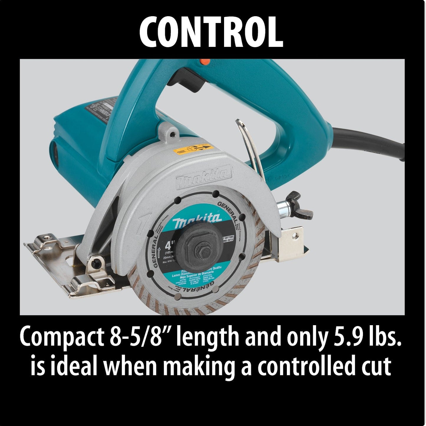 Makita 4100NHX1 4‘3/8" Masonry Saw, with 4" Diamond Blade