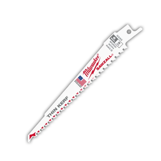 Milwaukee Tool 48-00-5035 6" 5 TPI SAWZALL® Blade for Wood with Nails (5 PK), 5 EA/PK