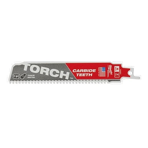 Milwaukee Tool 48-00-5302 Sawzall Torch Reciprocating Blade w/ Carbide Teeth 7 TPI 9" Length, 3 EA/PK