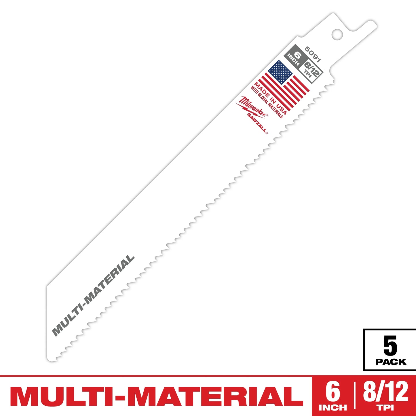 Milwaukee Tool 48-01-6094 12" 8/12 SAWZALL Blade, 50 EA/BOX