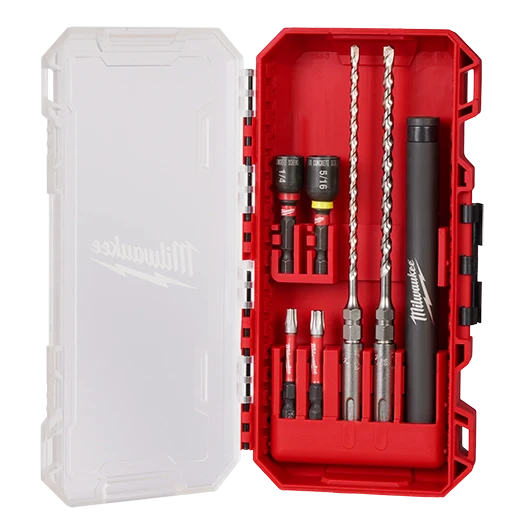 Milwaukee Tool 48-20-7497 7 PC SDS Plus M/2™ 2-Cutter Concrete Screw Install Kit, 1 ST