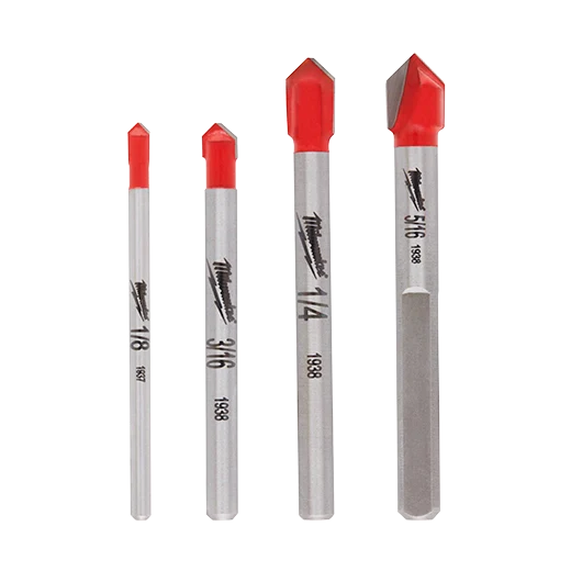 Milwaukee Tool 48-20-8988 4PC Ceramic Tile and Glass Bit Set, 1 ST