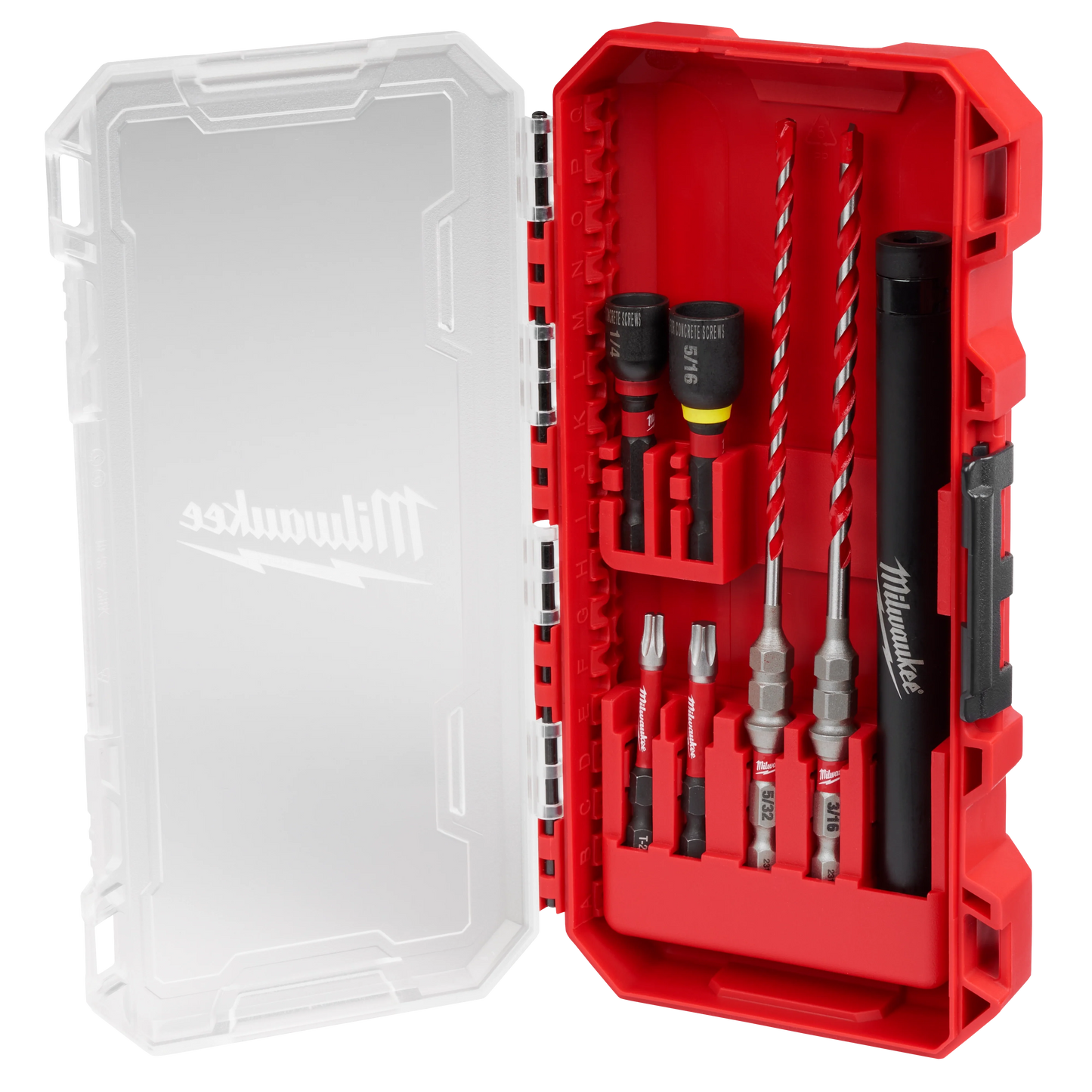 Milwaukee Tool 48-20-9097 7PC SHOCKWAVE™ Impact Duty Carbide Hammer Drill Bit Concrete Screw Install Set, 1 ST