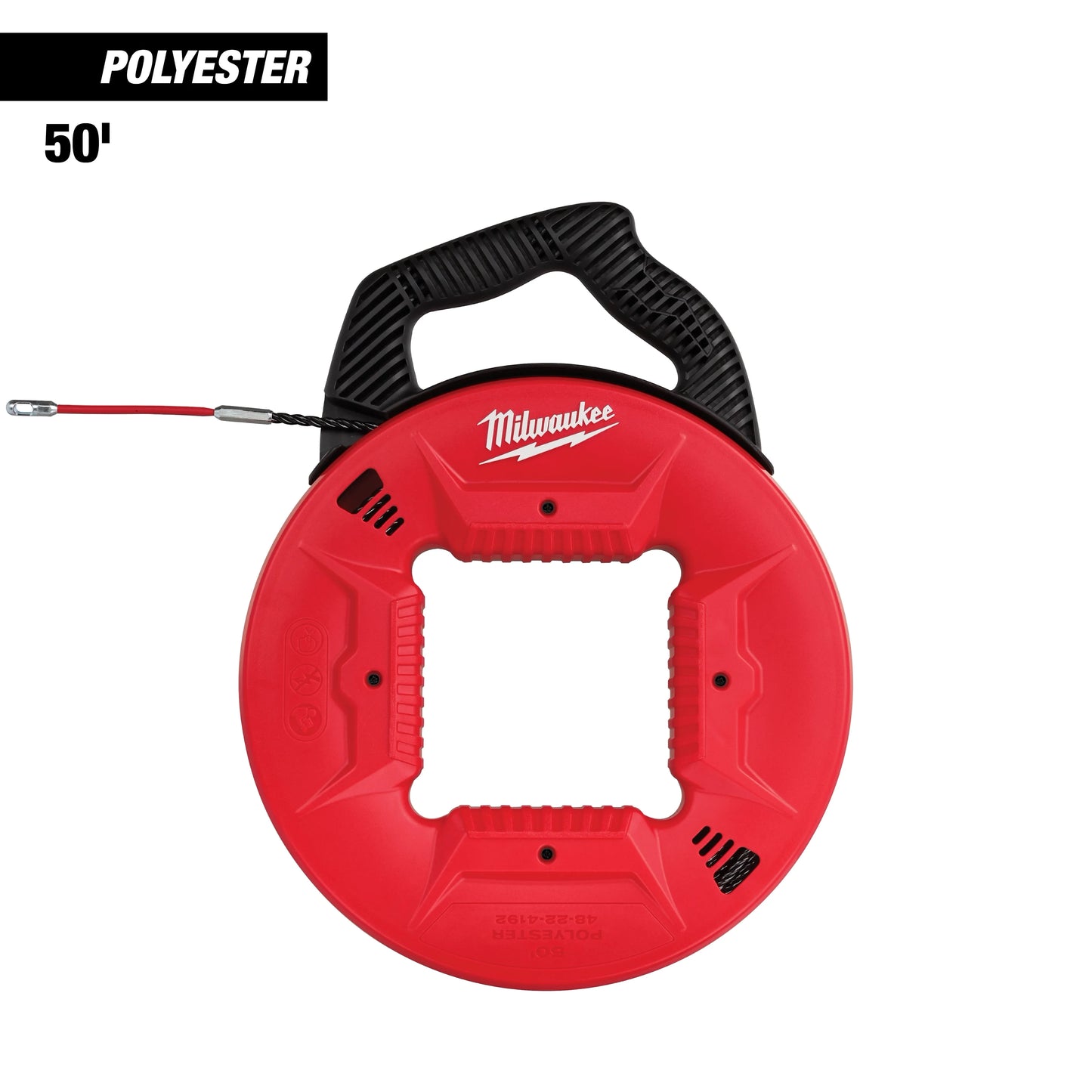 Milwaukee Tool 48-22-4192 Polyester Fish Tape w/ Flexible Metal Leader (50 ft.), 1 EA