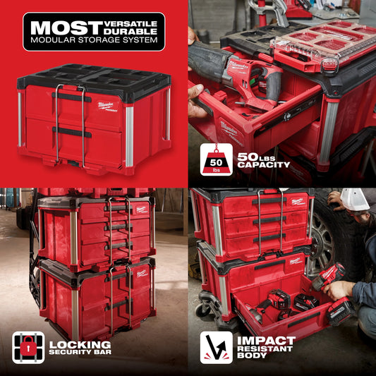 Milwaukee Tool 48-22-8442 PACKOUT 2-Drawer Tool Box, 1 EA