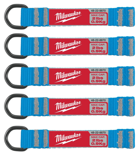 Milwaukee Tool 48-22-8871 5lb D-Ring Web Attachment, 5 EA/PK