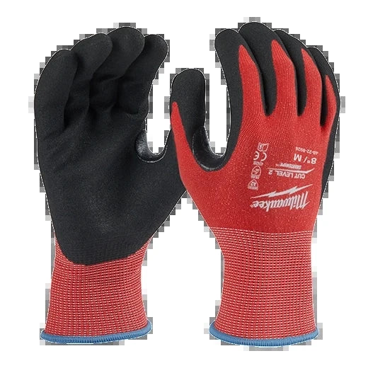 Milwaukee Tool 48-22-8926B 12 Pair Cut Level 2 Nitrile Dipped Gloves (Medium), 12 PR/PK