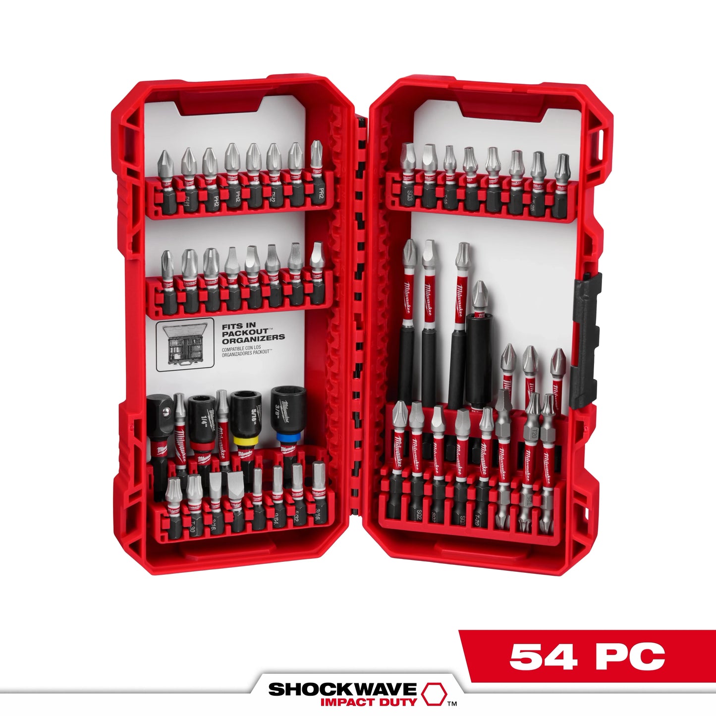 Milwaukee Tool 48-32-4010 54PC SHOCKWAVE™ Impact Duty Driver Bit Set, 1 ST