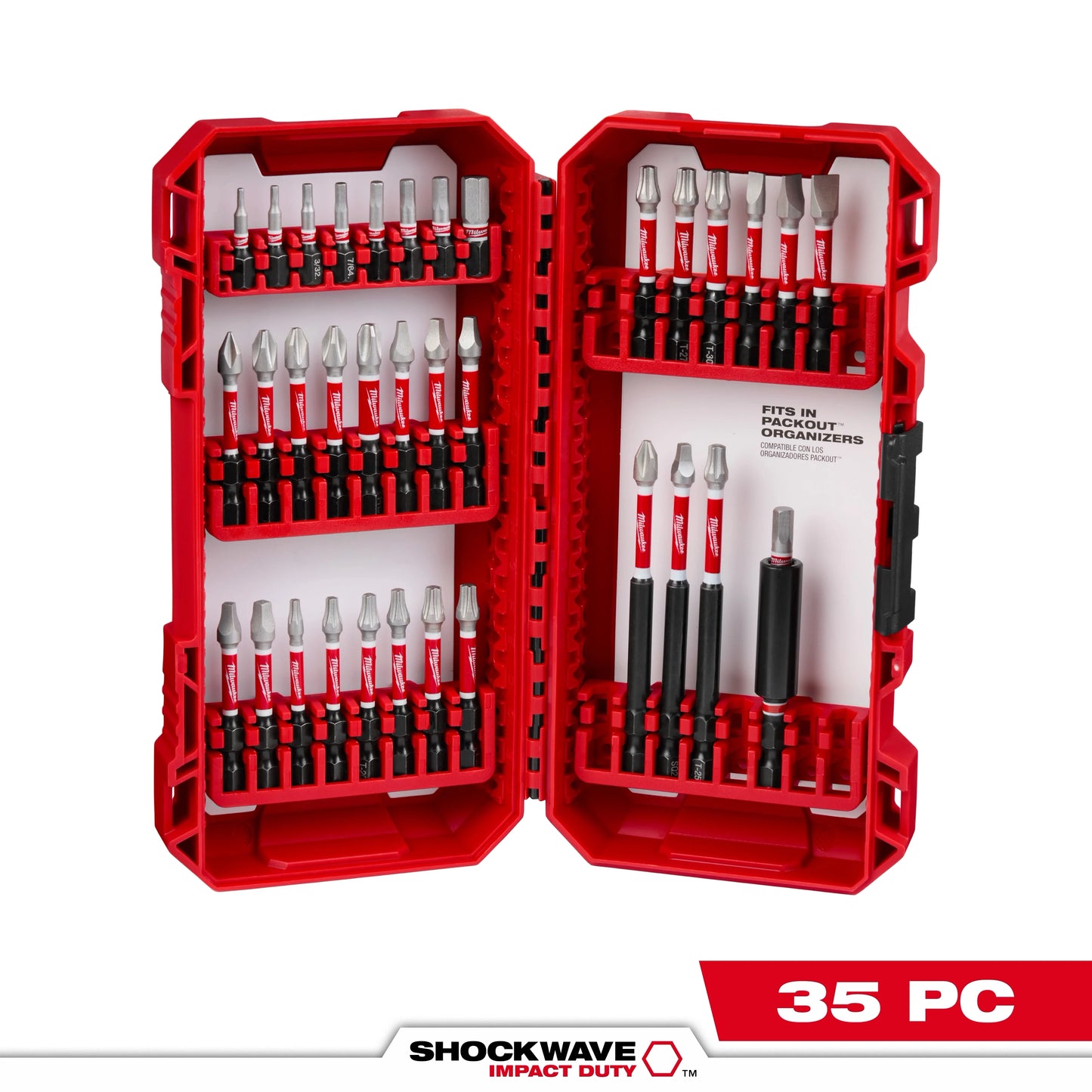 Milwaukee Tool 48-32-4032 35PC SHOCKWAVE™ Impact Duty Driver Bit Set, 1 ST