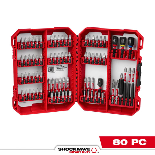 Milwaukee Tool 48-32-4094 80PC SHOCKWAVE™ Impact Duty Driver Bit Set, 1 ST