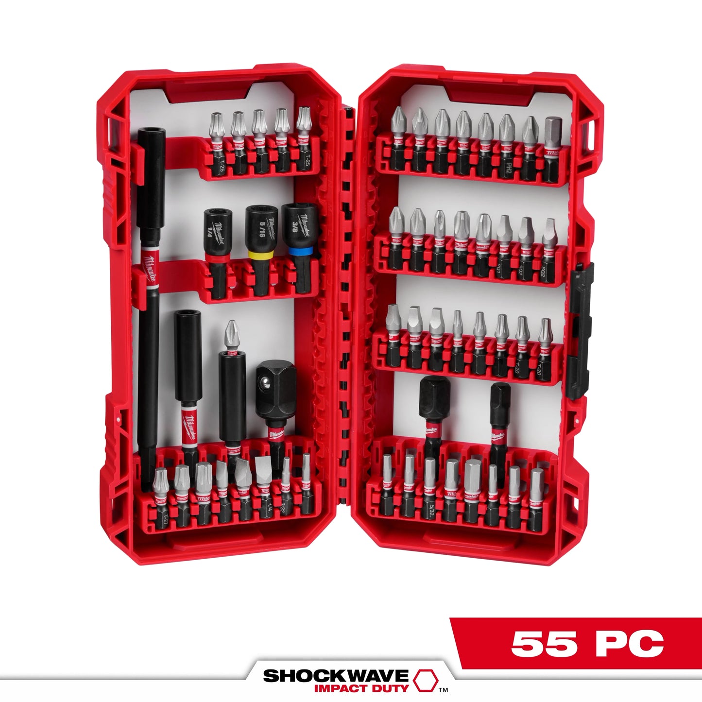 Milwaukee Tool 48-32-4096 55PC SHOCKWAVE™ Impact Duty Driver Bit Set, 1 ST