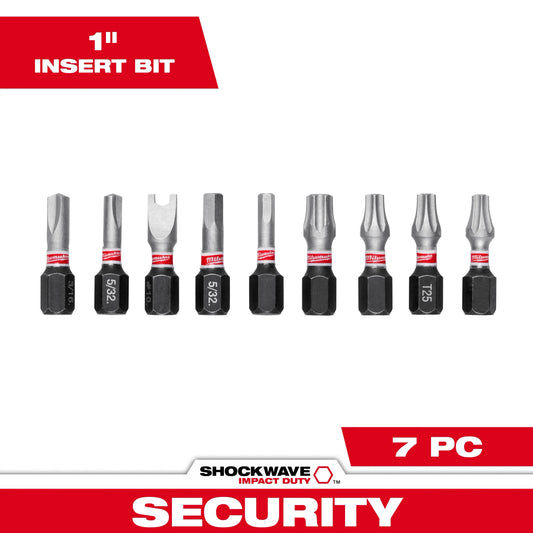Milwaukee Tool 48-32-4620 9PC SHOCKWAVE™ Impact Duty 1" Security Insert Bit Set, 1 ST