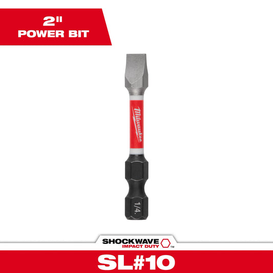 Milwaukee Tool 48-32-4918 SHOCKWAVE™ Impact Duty 2"Slotted 1/4" Power Bit, 1 EA