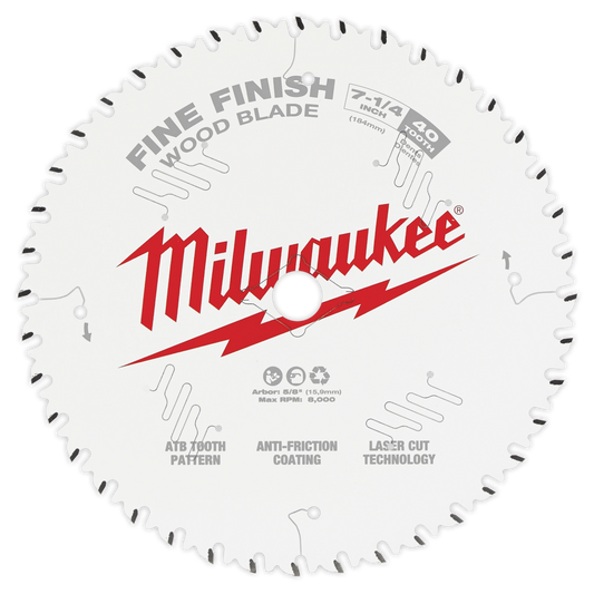 Milwaukee Tool 48-40-0524 5-3/8" 36T Fine Finish Circular Saw Blade, 5 EA/PK