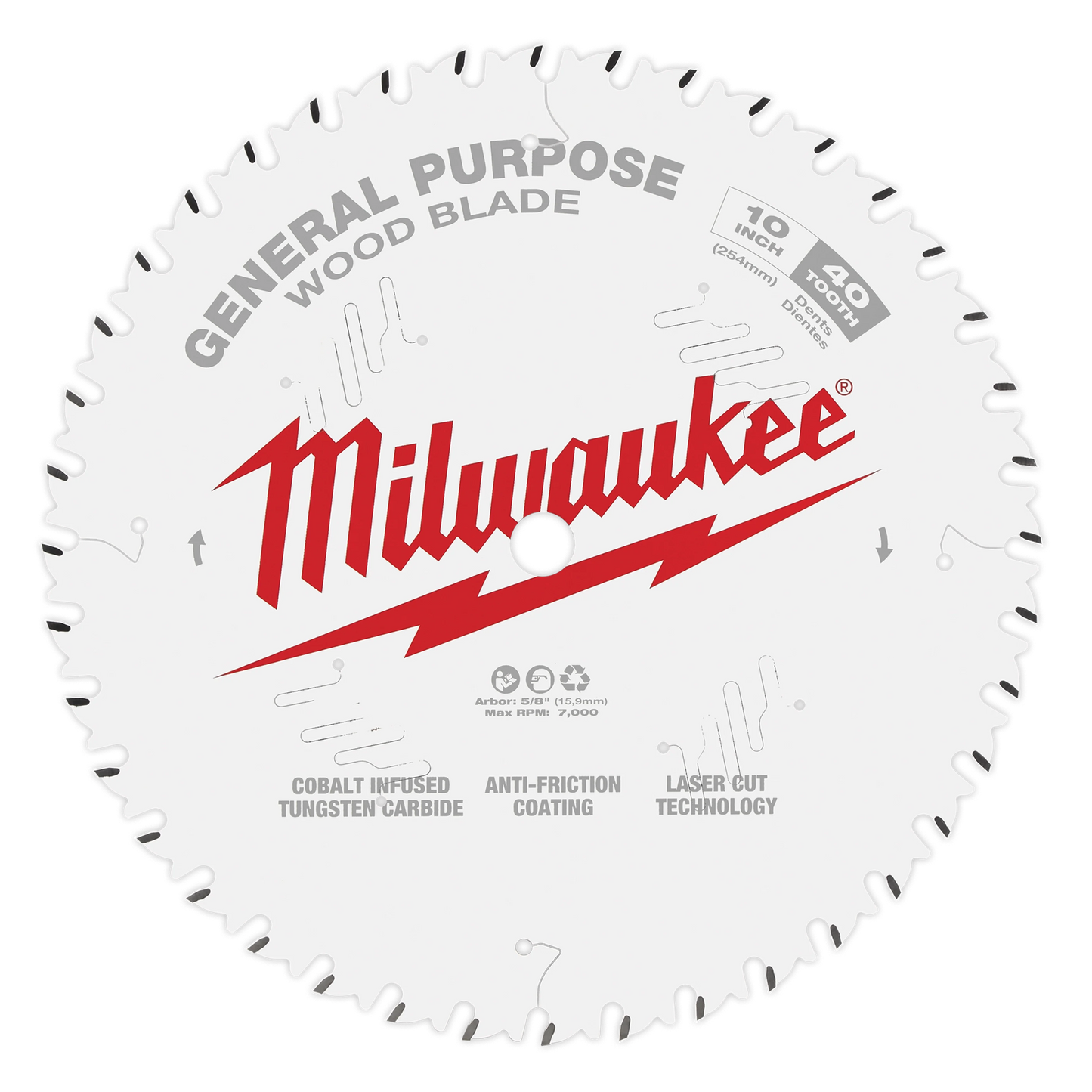 Milwaukee Tool 48-40-1036 2 PC Circular Saw Wood Cutting Blades (10" 40T + 60T), 1 ST
