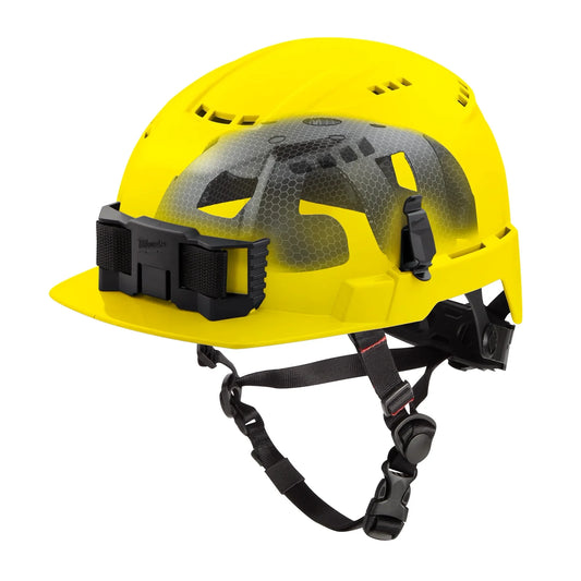 Milwaukee Tool 48-73-1366 BOLT Front Brim Vented Safety Helmet with IMPACT ARMOR Liner (USA) - Type 2 Class C (Yellow), 1 EA