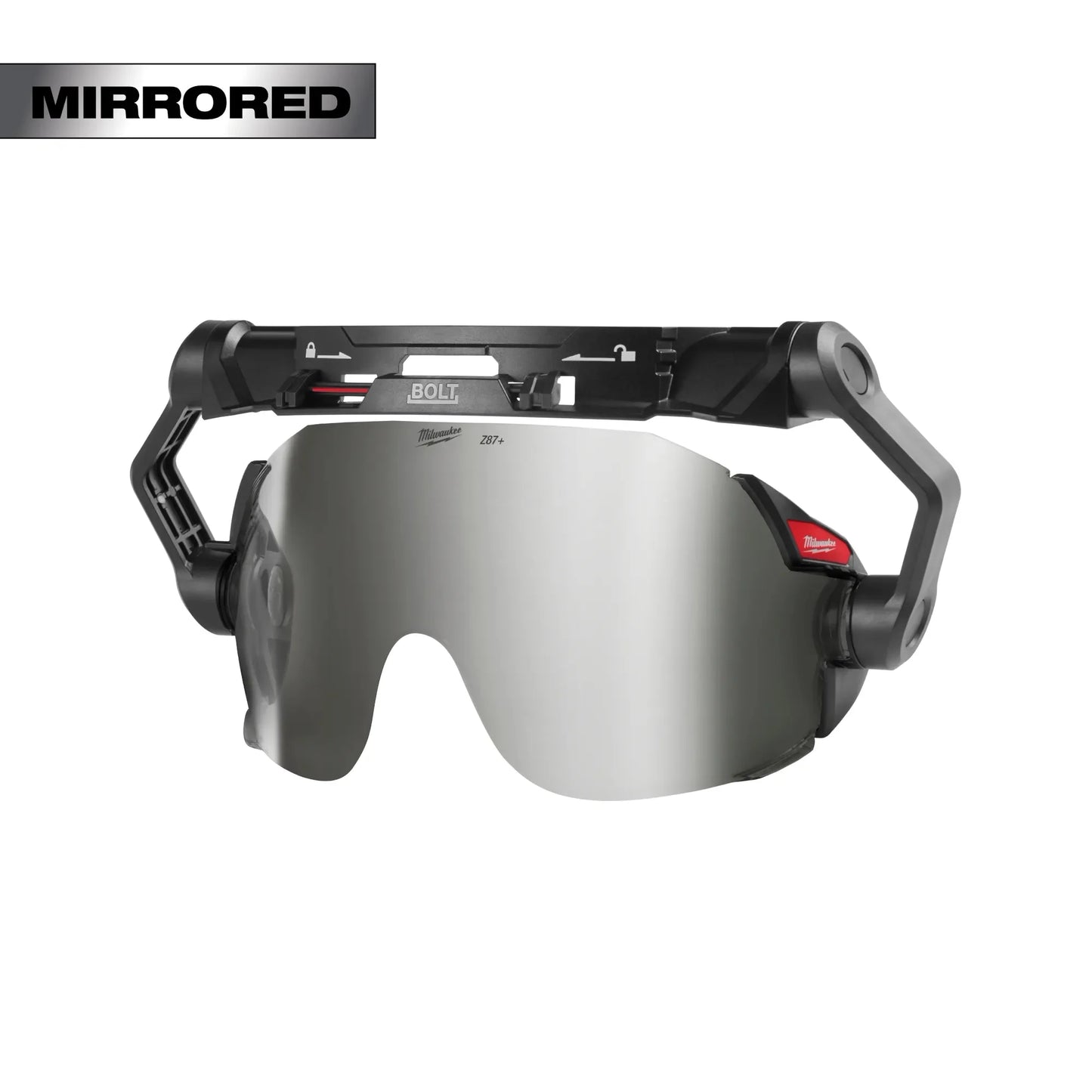 Milwaukee Tool 48-73-1419 BOLT Eye Visor - Mirrored Dual Coat Lens (Compatible with Milwaukee BOLT Safety Helmets & BOLT Hard Hats), 1 EA