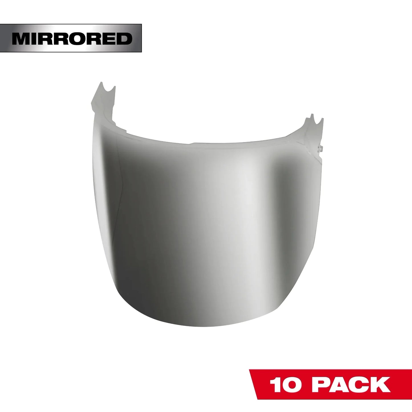 Milwaukee Tool 48-73-1437 Mirrored Face Shield Replacement Lenses Helmet & Hard Hat Frame, 10 EA/PK