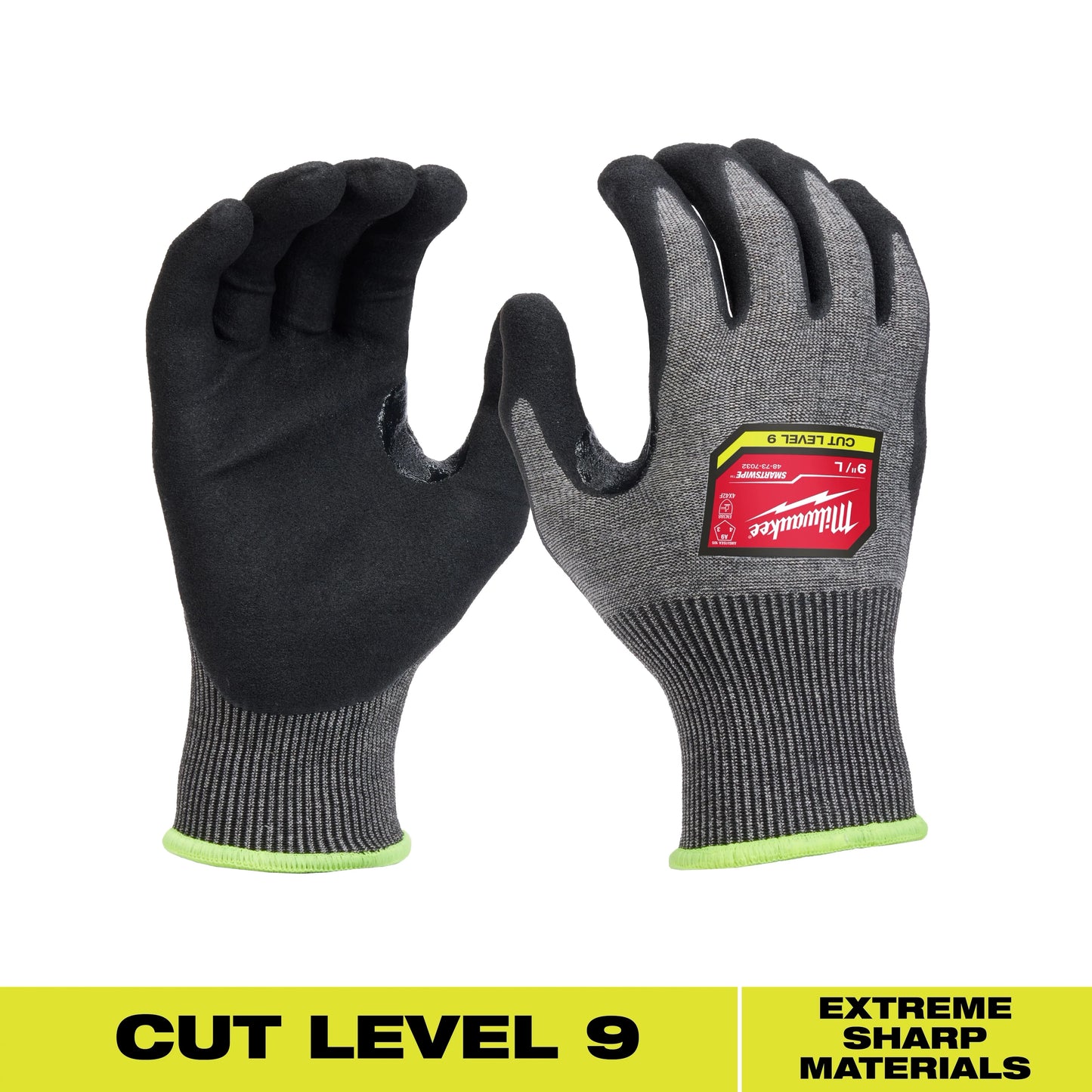 Milwaukee Tool 48-73-7031 Cut Level 9 High-Dexterity Nitrile Dipped Gloves (Medium), 6 PR/PK