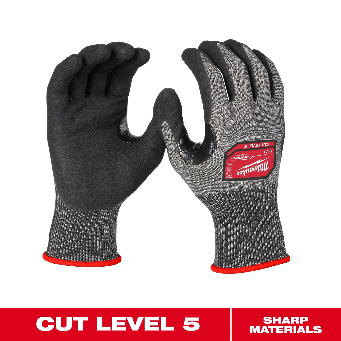 Milwaukee Tool 48-73-7153E Cut Level 5 High-Dexterity Nitrile Dipped Gloves - XL, 12 PR/PK