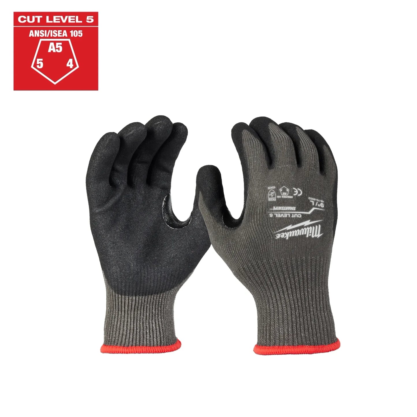 Milwaukee Tool 48-73-8653 Cut Level 5 Nitrile Dipped Gloves (XL), 6 PR/PK