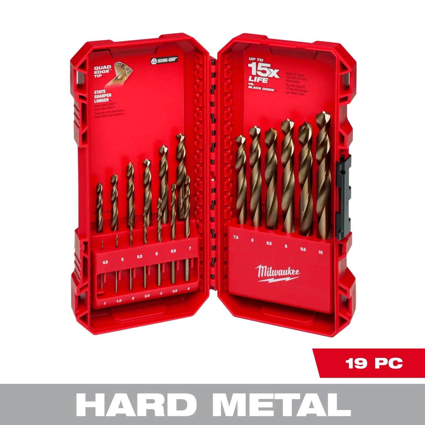 Milwaukee Tool 48-89-2530 19PC RED HELIX™ Cobalt Metric Drill Bit Set, 1 ST