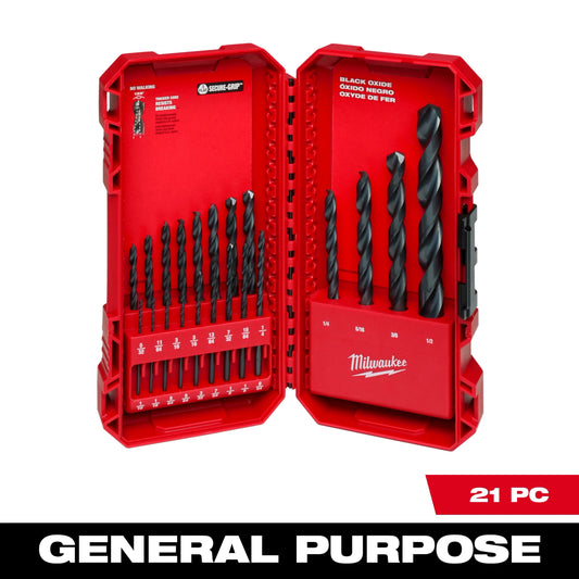Milwaukee Tool 48-89-2801 21PC THUNDERBOLT® Black Oxide Drill Bit Set, 1 ST
