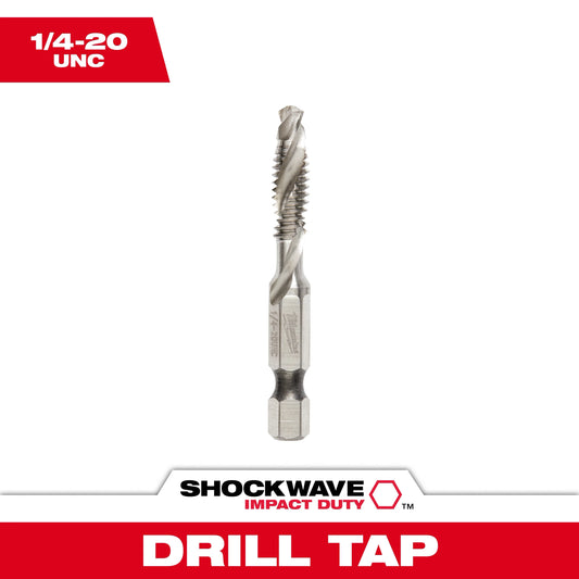 Milwaukee Tool 48-89-4873 SHOCKWAVE™ Impact Duty 1/4-20 UNC Drill and Tap Bit, 1 EA