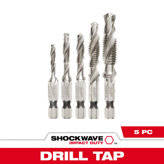 Milwaukee Tool 48-89-4875 5PC SHOCKWAVE™ Impact Duty Metric Drill and Tap Bit Set, 1 ST