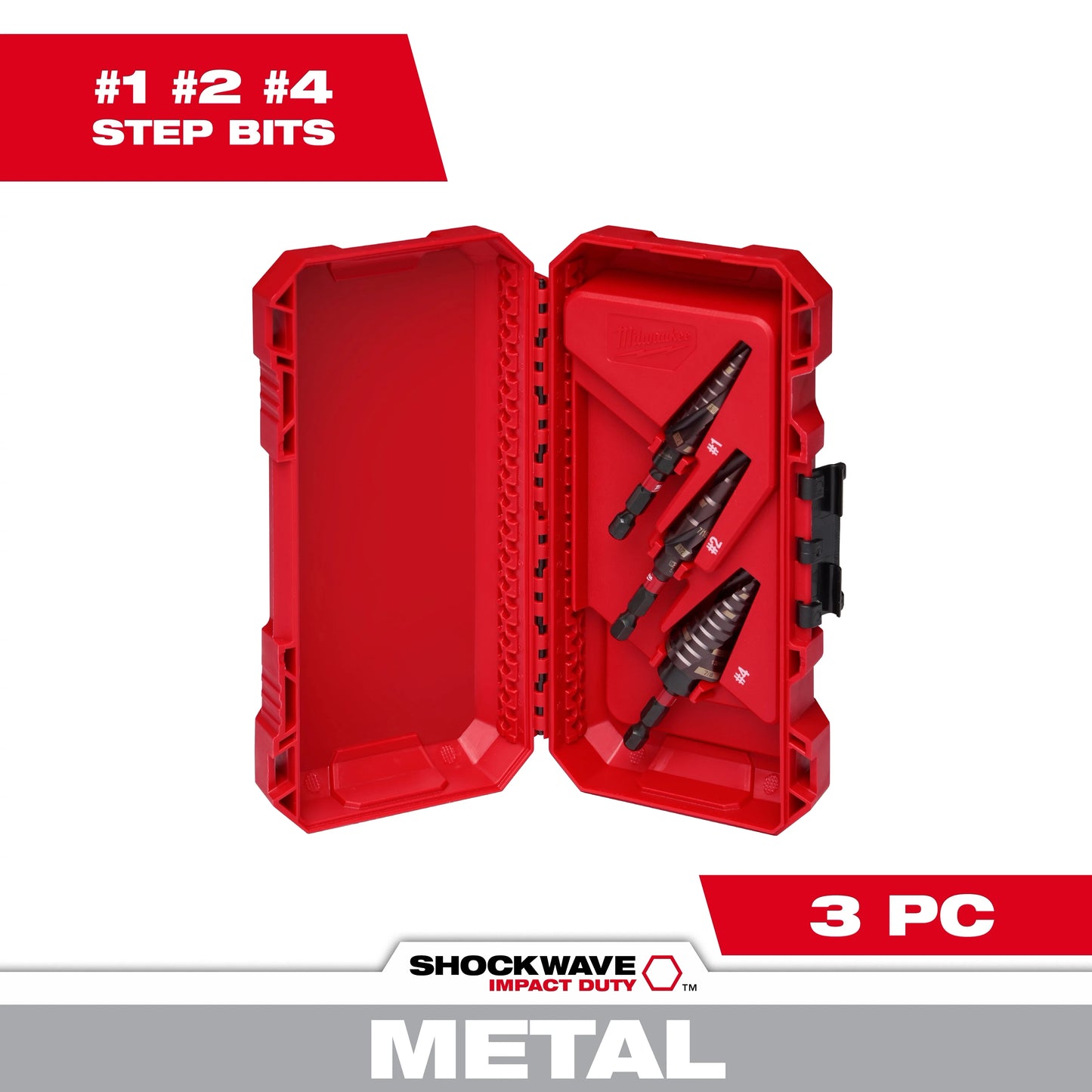 Milwaukee Tool 48-89-9254 SHOCKWAVE™ Impact Duty 3PC KIT (#1, #2, #4), 1 ST