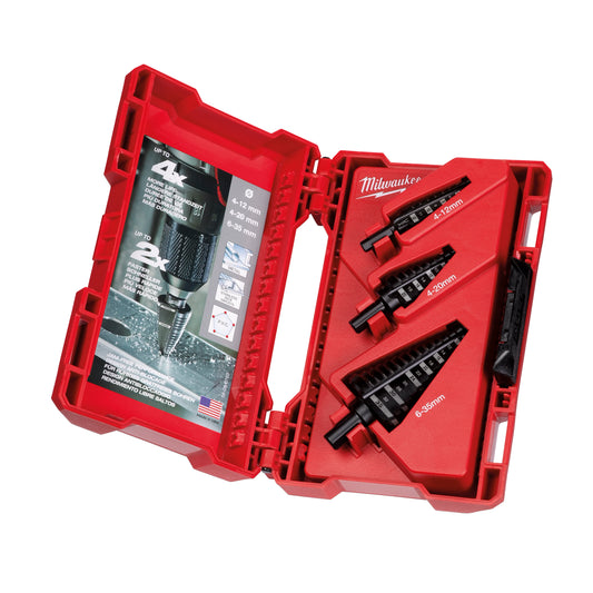 Milwaukee Tool 48-89-9399 Milwaukee Jam-Free Metric Step Drill Bit Set - 3Pc, 1 ST