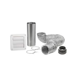 Lambro 480UL 4 Inch X 8 Foot Bath Fan Exhaust Through The Wall Louvered Vent Kit (Retail)