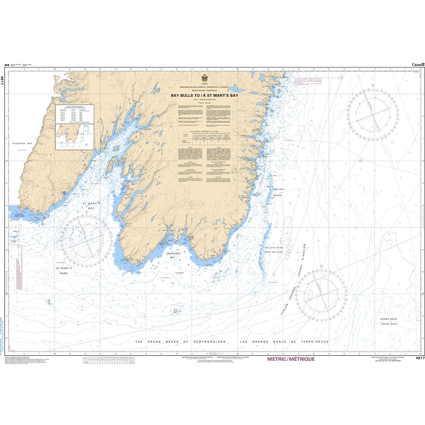 Paradise Clay CAN4817 CHS Chart Bay Bulls to/ St. Mary's Bay