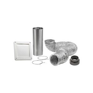 Lambro 481UL 4 Inch X 8 Foot Bath Fan Exhaust Through The Wall Single Flap Vent Kit