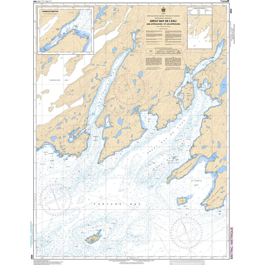 Paradise Clay CAN4830 CHS Chart Great Bay de l'Eau and Approaches/et les approches