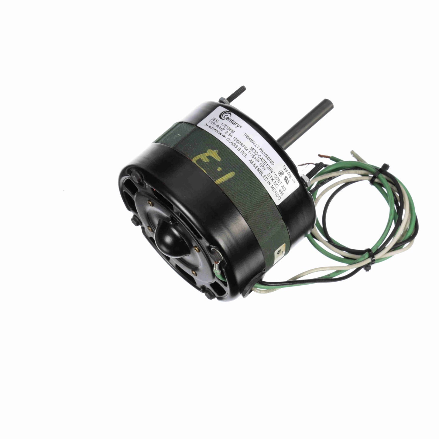 Century OEM Replacement Motor, 1/15 HP, 1 Ph, 60 Hz, 115 V, 1550 RPM, 1 Speed, 4.4" Diameter, OAO - 484