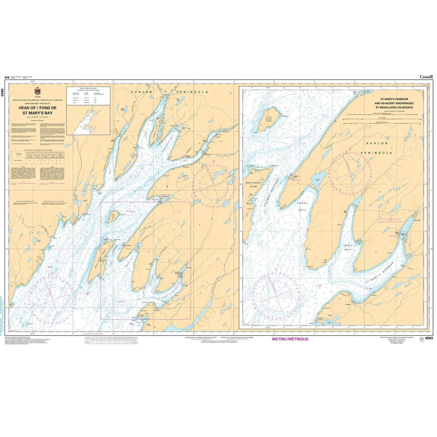 Paradise Clay CAN4843 CHS Chart Head of / Fond de St Mary's Bay