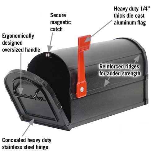 Mailboxes 4850BLK Salsbury Heavy Duty Rural Mailbox - Black