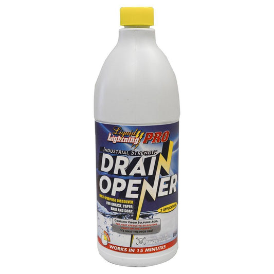 Jones Stephens S95793 1 Quart, Liquid Lightning Pro Drain Opener, Carton of 12