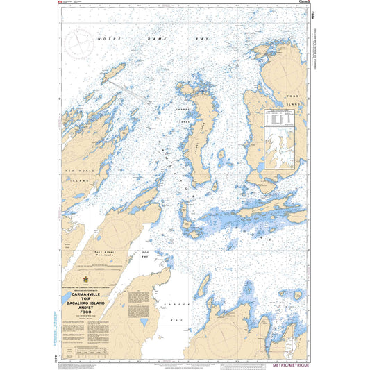 Paradise Clay CAN4862 CHS Chart Carmanville to/ Bacalhoa Island and/et Fogo