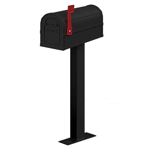 Mailboxes 4865BLK Salsbury Standard Mailbox Post - Bolt Mounted - Black