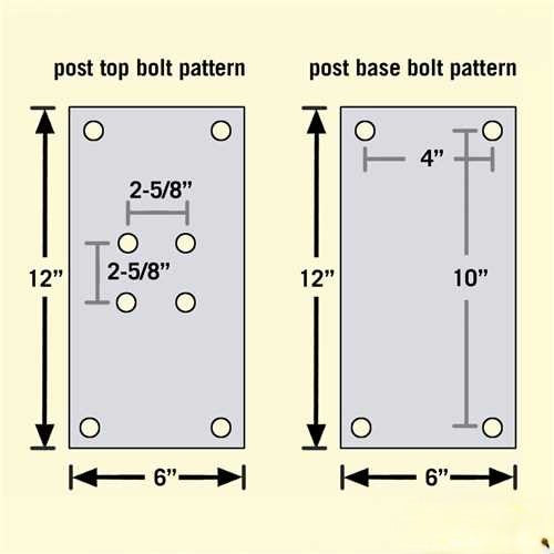 Mailboxes 4865BLK Salsbury Standard Mailbox Post - Bolt Mounted - Black