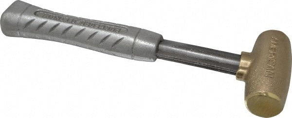 American Hammer AM2BRAG Non-Marring Hammer, 2 lb, 1-1/4" Face Dia, Brass Head